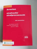 Arresten strafrecht/strafprocesrecht 2020 9789013153491, Ophalen of Verzenden, Zo goed als nieuw, WO, Wolters Kluwer