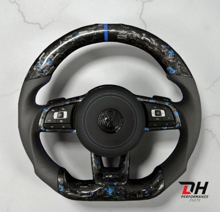 Golf 7/7.5R/GTI Stuur Carbon Flakes/Geperforeerd Leer, Auto-onderdelen, Besturing, Volkswagen, Nieuw, Ophalen of Verzenden