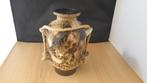 mooie retro vaas versierd met touw, Gebruikt, Overige kleuren, Aardewerk of Porselein, Ophalen of Verzenden