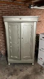 Oude vintage kast zilver geschilderd., Ophalen of Verzenden