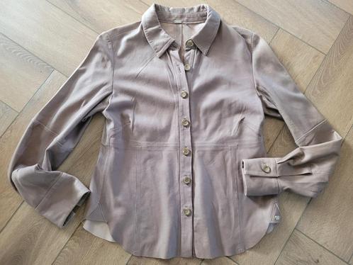 Prachtige echt leren blouse van Gustav, maat 36, Kleding | Dames, Blouses en Tunieken, Zo goed als nieuw, Maat 36 (S), Bruin, Ophalen of Verzenden