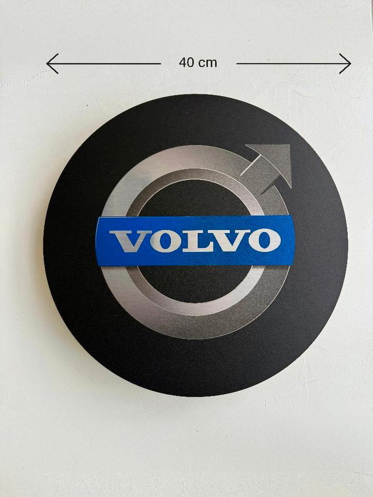 Reclamebord Volvo logo embleem 40x40cm aluminium, Verzamelen, Merken en Reclamevoorwerpen, Nieuw, Reclamebord, Ophalen of Verzenden