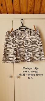 Vintage kort rokje, Maat 38/40 (M), Beige, Ophalen of Verzenden, Inwear