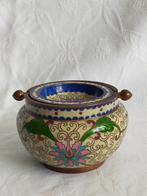 Oude cloisonne brons asbak emaille, Antiek en Kunst, Antiek | Emaille, Ophalen of Verzenden