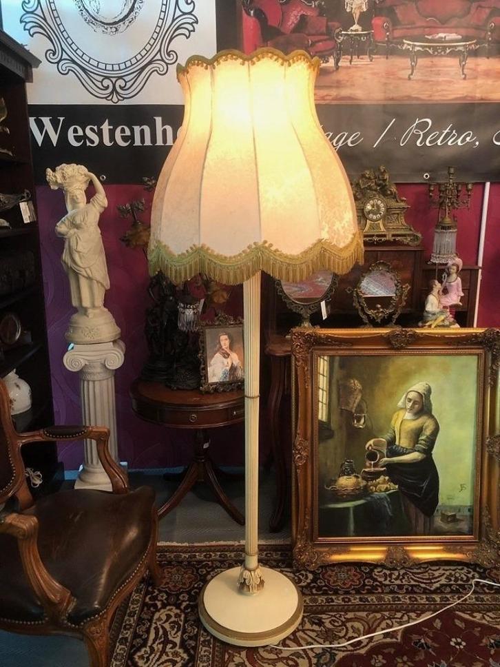Brocante staande lamp antiek vloerlamp barok, Huis en Inrichting, Lampen | Vloerlampen, Gebruikt, 150 tot 200 cm, Overige materialen