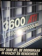 DAF 3600 ATI Space Cab brochure/folder 1985, Ophalen of Verzenden, Zo goed als nieuw, Overige merken