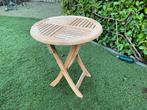 Teakhouten tafeltje, Tuin en Terras, Ophalen of Verzenden, Rond, Teakhout