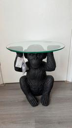 Apen bijzettafel met glazen blad, Minder dan 55 cm, Rond, Nieuw, Glas