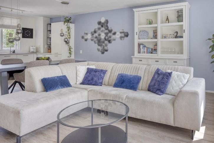 Hoekbank Leola grijs (Profijt meubel), Huis en Inrichting, Banken | Sofa's en Chaises Longues, Zo goed als nieuw, Vierpersoons of meer