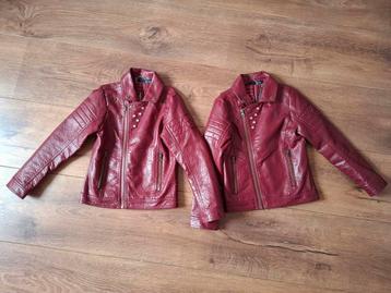 Tweeling meisjes leerlook jasjes Like Flo maat 128  beschikbaar voor biedingen