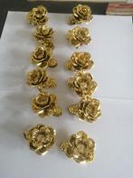 12 "GOUDEN" metalen kerstboom kaarsen knijpers Metaal, Diversen, Ophalen of Verzenden, Zo goed als nieuw, X, X