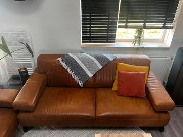 Prachtige Cognac bank | Rundleder | 2,5 zits beschikbaar voor biedingen
