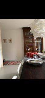 Mooie houten vitrinekast, Ophalen, Gebruikt, 100 tot 150 cm, Eikenhout