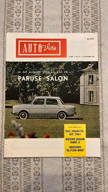 AutoVisie 1961: Jaguar Mark X, Blitzen-Benz, Simca 1000 beschikbaar voor biedingen