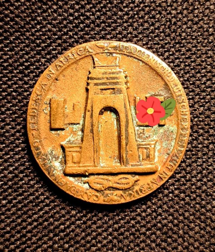 Duits/ Italiaanse campagne medaille., Verzamelen, Militaria | Tweede Wereldoorlog, Lintje, Medaille of Wings, Duitsland, Ophalen of Verzenden