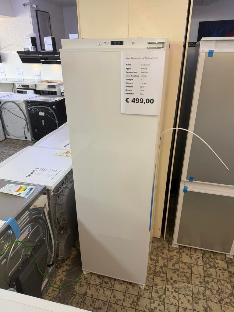 Inbouw koelkast koeling 178 nis maat 294 liter sleep deur, Vestel, Zonder vriesvak, 200 liter of meer, Nieuw