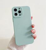 Siliconen Beschermhoes hoes case iPhone 14 Pro Max muntgroen, Ophalen of Verzenden, Nieuw, IPhone 14 Pro Max, Hoesje of Tasje