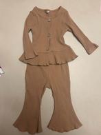 Camelkleurig stretch setje- maat 86, Kinderen en Baby's, Ophalen of Verzenden, Zo goed als nieuw, Meisje, Setje