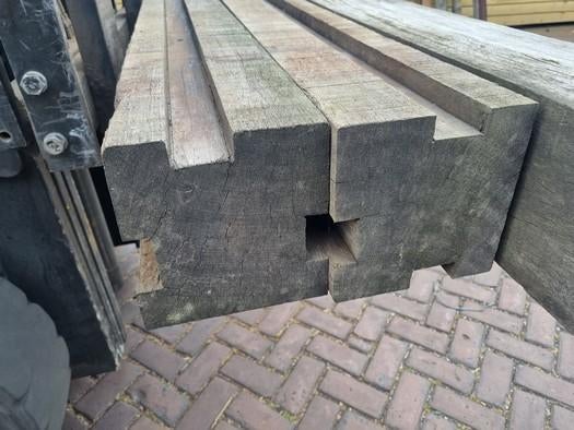 Hardhouten palen 20x20 cm - nr: HB245, Tuin en Terras, Palen, Balken en Planken, Palen, 250 cm of meer, Hardhout, Ophalen