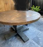 Ronde kloostertafel /eettafel 140 cm, Ophalen, Vijf personen of meer, Rond, 100 tot 150 cm