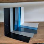 5 metalen gekleurde boekensteunen retro, Huis en Inrichting, Woonaccessoires | Wandplanken en Boekenplanken, Ophalen of Verzenden