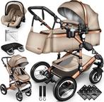 KIDUKU- 3 in 1 combi-kinderwagen- beige/goud- NIEUW MODEL, Kinderen en Baby's, Kiduku, Nieuw, Ophalen of Verzenden, Kiduku