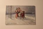 Oude Paarden AK - Kerst, Paarden galopperen voor Koets 1917, Verzamelen, Ansichtkaarten | Dieren, Paard, Gelopen, Voor 1920, Verzenden