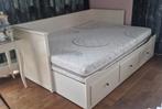Bedbank Hemnes (ikea) 160x200, Ophalen, Gebruikt, Wit, Tweepersoons