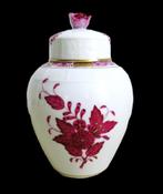 Herend gemberpot "Apponyi Purple" met roos op de deksel, Antiek en Kunst, Antiek | Servies los, Ophalen of Verzenden
