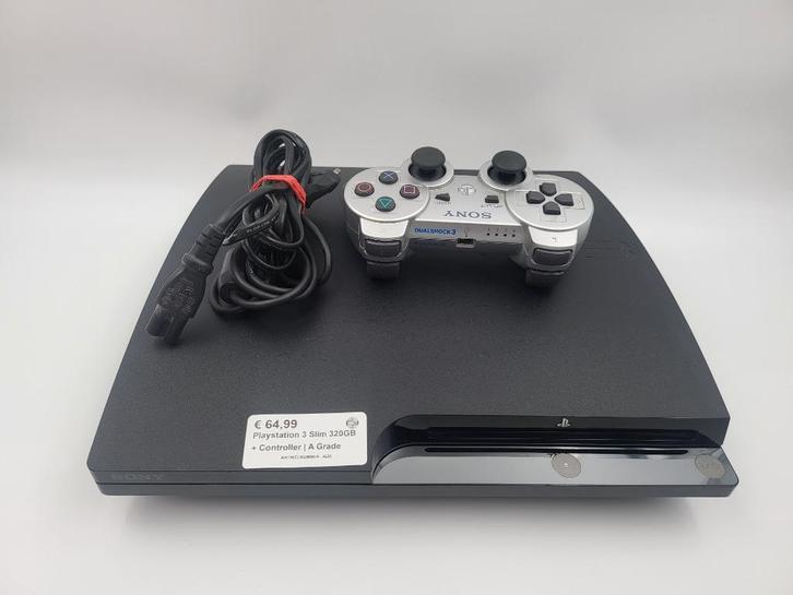 Playstation 3 Slim 320GB + Controller | A Grade, Spelcomputers en Games, Spelcomputers | Sony PlayStation 3, Zo goed als nieuw