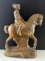 Terracotta beeld "Ruiter op paard", Antiek en Kunst, Ophalen of Verzenden