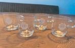 Set van 4 Douwe Egberts glazen kopjes, Ophalen of Verzenden, Zo goed als nieuw