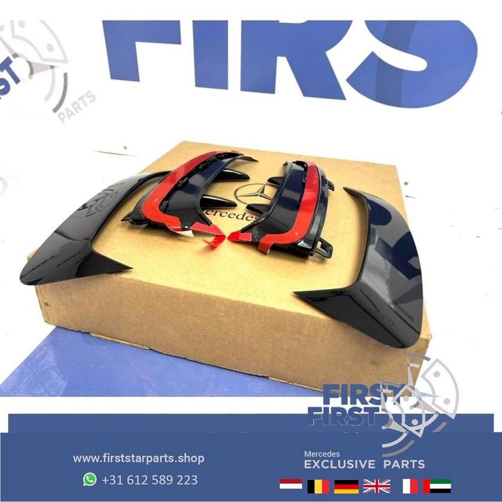 W177 A45 AMG ACHTERBUMPER AERO SPLITTER SET L/R 2018-2022 SP, Auto-onderdelen, Carrosserie en Plaatwerk, Achterklep, Mercedes-Benz