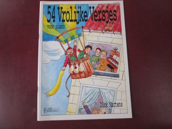 54 Vrolijke Versjes voor Piano, door Dick Martens, Boeken, Muziek, Zo goed als nieuw, Artiest, Ophalen of Verzenden