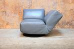 ZGAN! blauwe grijze leren Leolux Rising Dunes draaifauteuil, Leolux, Leolux, Design, 75 tot 100 cm