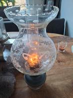 Antieke glazen olielamp, Antiek en Kunst, Ophalen of Verzenden