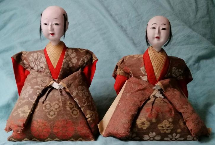 2 grote antieke Japanse poppen Ministers, Antiek en Kunst, Kunst | Niet-Westerse kunst, Ophalen of Verzenden