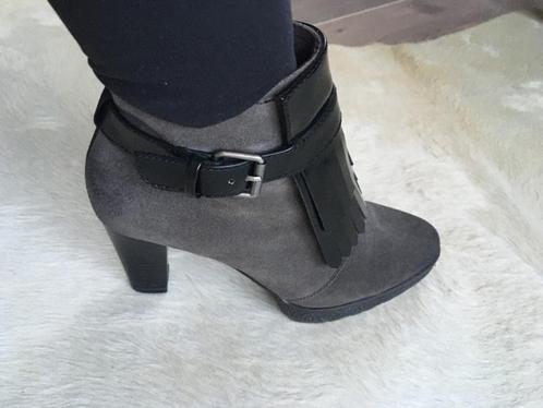 Z.G.A.N. leren enkellaars maat 38, Kleding | Dames, Schoenen, Zo goed als nieuw, Zwart, Ophalen of Verzenden