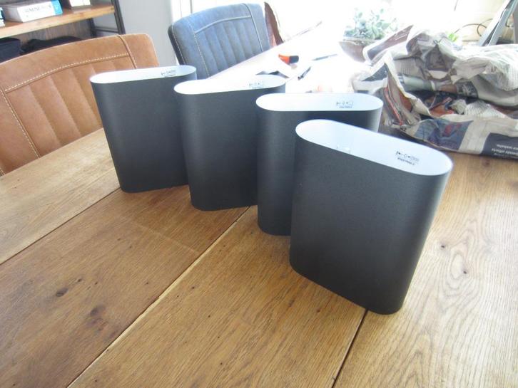 Vier wandlampen, Huis en Inrichting, Lampen | Wandlampen, Zo goed als nieuw, Metaal, Ophalen