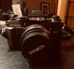 Minolta X-700 Analoge spiegerelex Camera +Leren opberhoes, Audio, Tv en Foto, Fotocamera's Analoog, Ophalen of Verzenden, Zo goed als nieuw