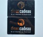 Dinerbon (2x € 100,-), Twee personen, Overige soorten, Overige typen