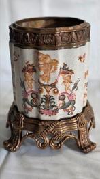 Antieke cachepot met bronzen monturen ca 1880, Ophalen of Verzenden