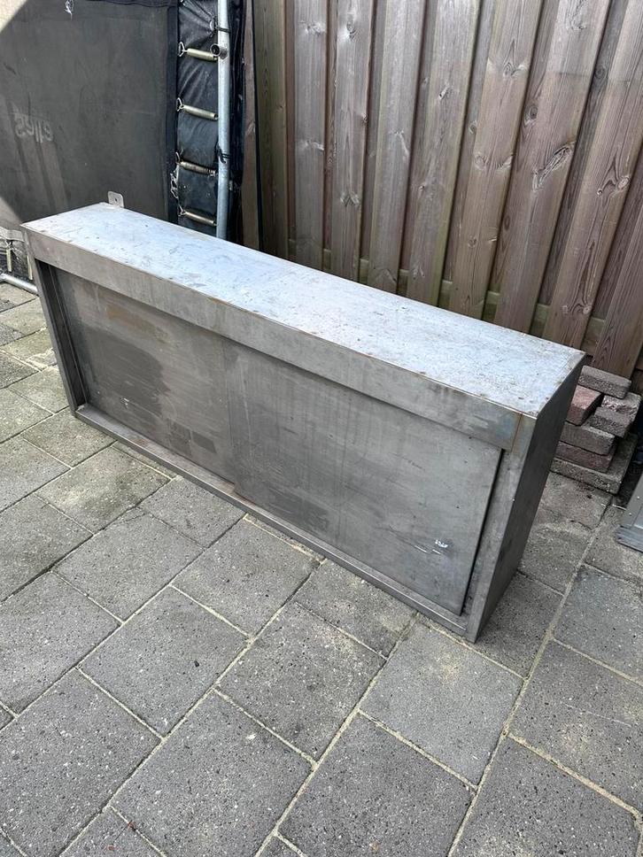 Opbergkast wandkast rvs, Huis en Inrichting, Kasten | Stellingkasten, Gebruikt, Ophalen