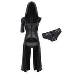 Zwarte jurk met capuchon / sexy pakje jas gothic leren, Kleding | Dames, Carnavalskleding en Feestkleding, Historisch, Nieuw, Kleding