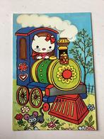 Ansichtkaart Hello Kitty in locomotief, Verzenden, 1980 tot heden, Gelopen, Kinderen