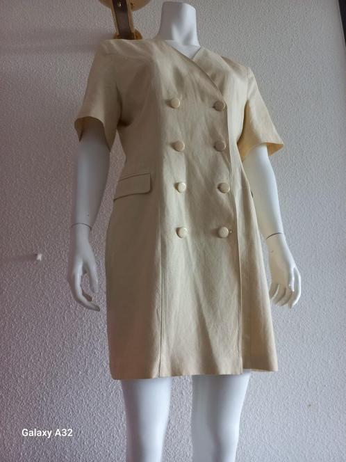Botergeel vintage blazerjurk doorknoop jurk Cartoon, maat 40, Kleding | Dames, Jurken, Zo goed als nieuw, Maat 38/40 (M), Geel