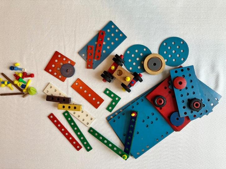 Constructiespeelgoed van hout, merk Sio. Bouwdoos, Kinderen en Baby's, Speelgoed | Educatief en Creatief, Gebruikt, Knutselen