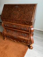 Antieke secretaire – wortelnoten fineer – ca. 1900, Antiek en Kunst, Antiek | Meubels | Kasten, Ophalen