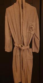ENKEL GEWASSEN! Beige taupe ochtendjas badjas dames, Ophalen of Verzenden, Zo goed als nieuw, Maat 38/40 (M), Beige