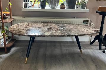 Richmond salontafel marmer dalton zwarte poten met goud  beschikbaar voor biedingen
